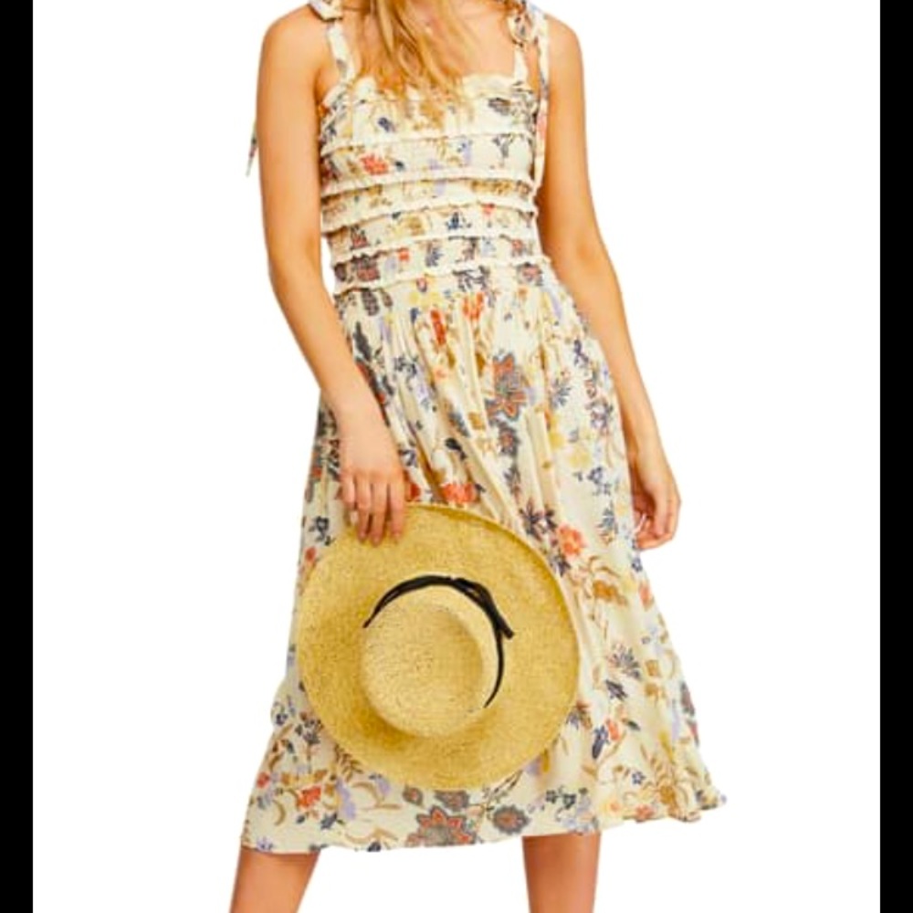Free people floral isla midi dress